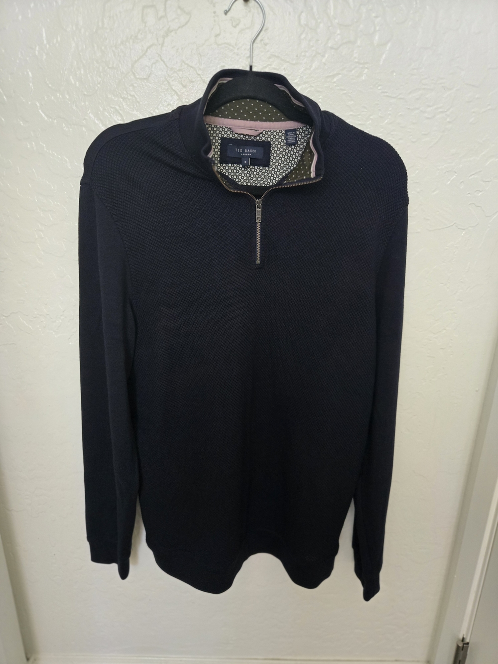Ted Baker Men's Navy Half-Zip Sweater